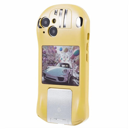 For iPhone 13 TPU Phone Case Kickstand Sports Car Shape Anti-Drop Cover