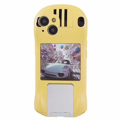 For iPhone 13 TPU Phone Case Kickstand Sports Car Shape Anti-Drop Cover