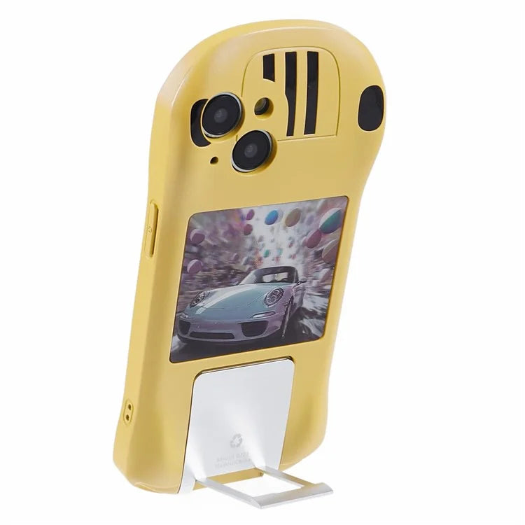 For iPhone 13 TPU Phone Case Kickstand Sports Car Shape Anti-Drop Cover