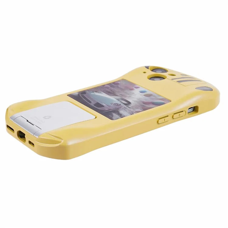 For iPhone 13 TPU Phone Case Kickstand Sports Car Shape Anti-Drop Cover