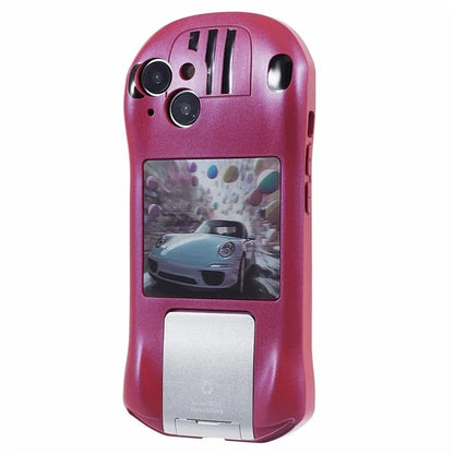 For iPhone 13 TPU Phone Case Kickstand Sports Car Shape Anti-Drop Cover