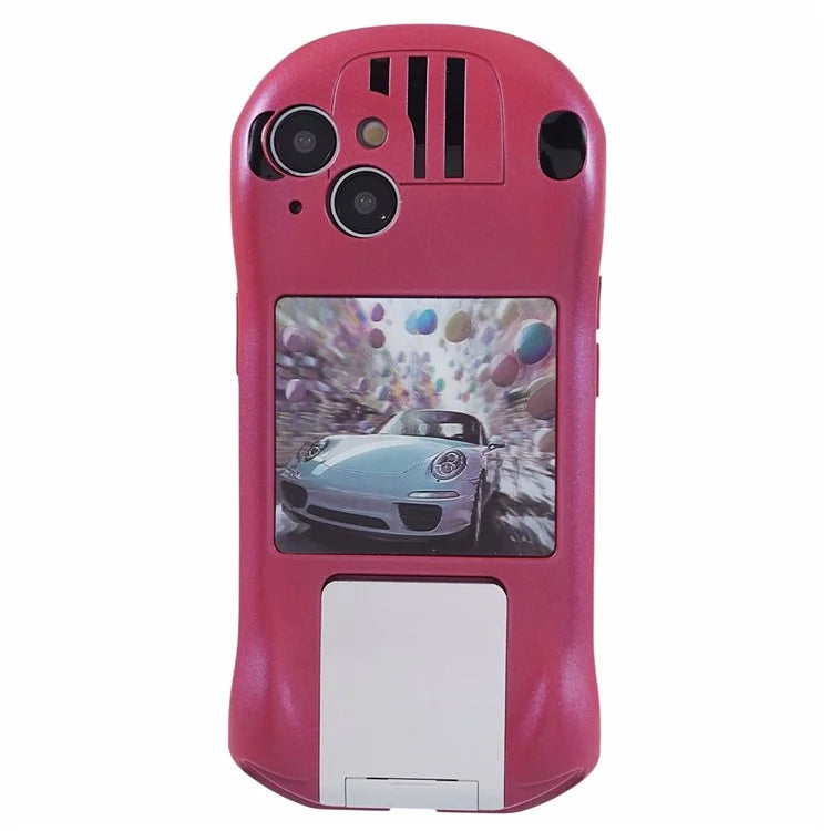 For iPhone 13 TPU Phone Case Kickstand Sports Car Shape Anti-Drop Cover
