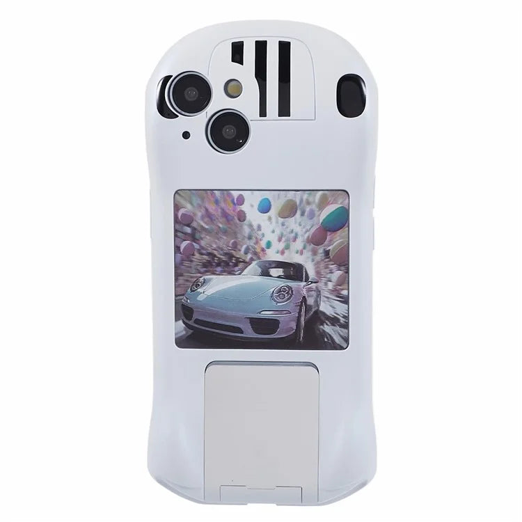 For iPhone 13 TPU Phone Case Kickstand Sports Car Shape Anti-Drop Cover