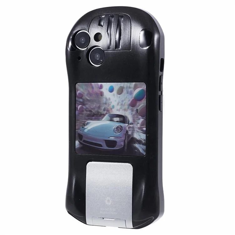 For iPhone 13 TPU Phone Case Kickstand Sports Car Shape Anti-Drop Cover