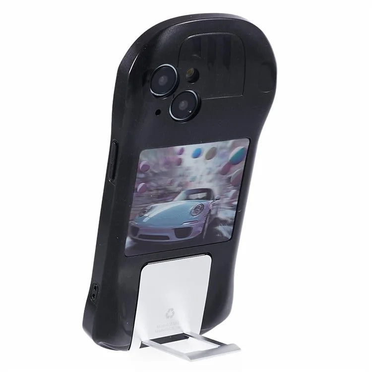 For iPhone 13 TPU Phone Case Kickstand Sports Car Shape Anti-Drop Cover