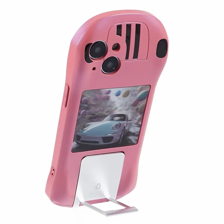 For iPhone 13 TPU Phone Case Kickstand Sports Car Shape Anti-Drop Cover