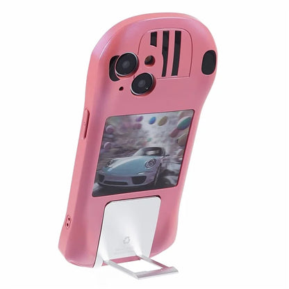 For iPhone 13 TPU Phone Case Kickstand Sports Car Shape Anti-Drop Cover