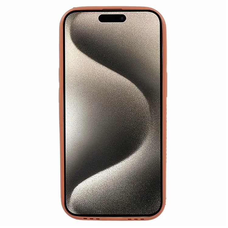 For iPhone 15 Plus Cover Cloth Coated TPU Wristband Kickstand Cell Phone Case