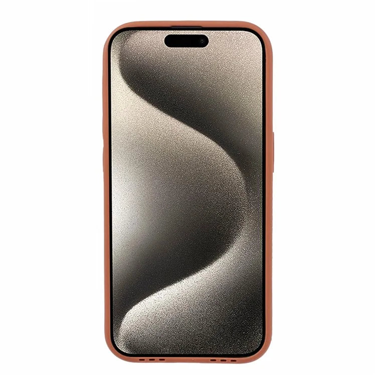 Back Shell for iPhone 15 Pro Max Cover Wristband Cloth Coated TPU Cell Phone Case