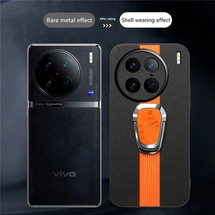 KADEM For vivo X90 Pro 5G Case Electroplating Scratch-proof Kickstand Phone Cover
