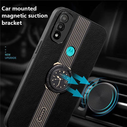 KADEM For Motorola Moto E20 / E30 / E40 Case Ring Kickstand Electroplating Anti-fall Phone Cover
