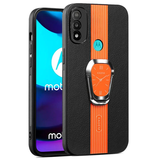 KADEM For Motorola Moto E20 / E30 / E40 Case Foldable Kickstand Leather+TPU+Acrylic Phone Cover