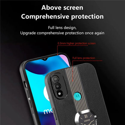 KADEM For Motorola Moto E20 / E30 / E40 Case Foldable Kickstand Leather+TPU+Acrylic Phone Cover
