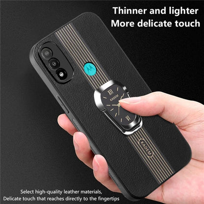 KADEM For Motorola Moto E20 / E30 / E40 Case Foldable Kickstand Leather+TPU+Acrylic Phone Cover