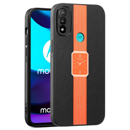 KADEM For Motorola Moto E20 / E30 / E40 Phone Case PU Leather+TPU+Acrylic Electroplated Cover