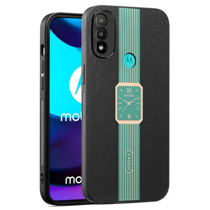 KADEM For Motorola Moto E20 / E30 / E40 Phone Case PU Leather+TPU+Acrylic Electroplated Cover