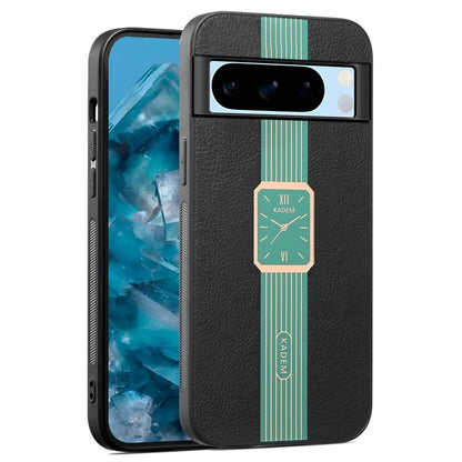 KADEM For Google Pixel 8 Pro Case Leather+TPU+Acrylic Smartphone Anti-drop Cover