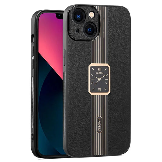 KADEM For iPhone 13 6.1 inch Case Watch Pattern Electroplated Hybrid Phone Cover