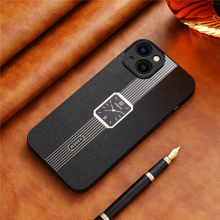 KADEM For iPhone 13 6.1 inch Case Watch Pattern Electroplated Hybrid Phone Cover