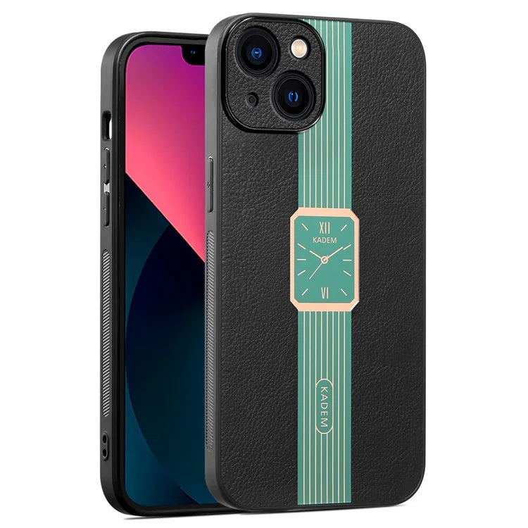 KADEM For iPhone 13 6.1 inch Case Watch Pattern Electroplated Hybrid Phone Cover