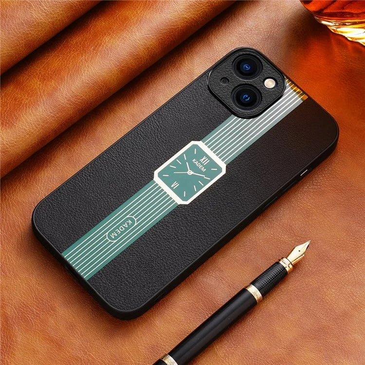 KADEM For iPhone 13 6.1 inch Case Watch Pattern Electroplated Hybrid Phone Cover