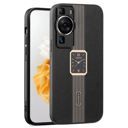 KADEM For Huawei P60 / P60 Pro Case Leather+TPU+Acrylic Protective Cellphone Cover