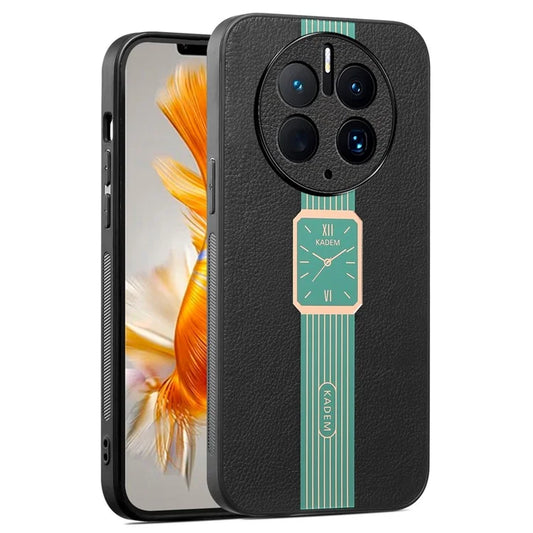 KADEM For Huawei Mate 50 Pro 4G Case Leather Coated TPU+Acrylic Drop-proof Phone Cover