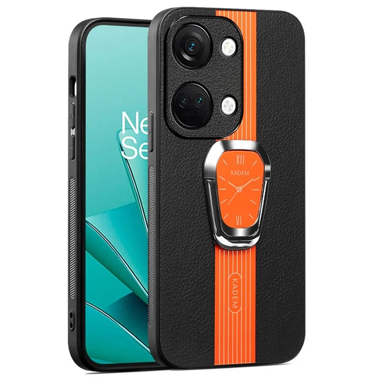 KADEM For OnePlus Ace 2V / Nord 3 5G Case Anti-fall TPU+Acrylic Phone Cover with PU Leather Coating