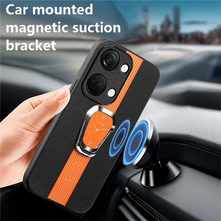KADEM For OnePlus Ace 2V / Nord 3 5G Case Anti-fall TPU+Acrylic Phone Cover with PU Leather Coating