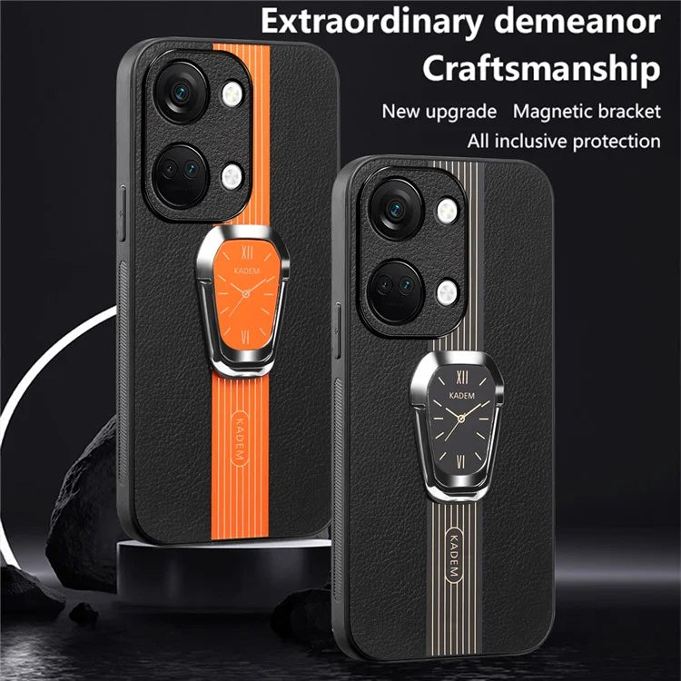 KADEM For OnePlus Ace 2V / Nord 3 5G Case Anti-fall TPU+Acrylic Phone Cover with PU Leather Coating
