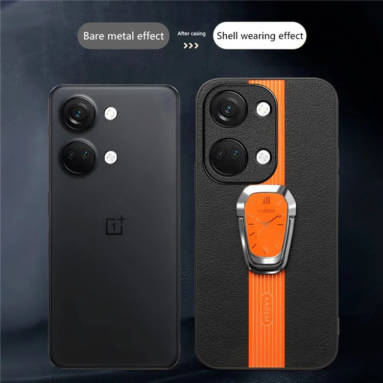 KADEM For OnePlus Ace 2V / Nord 3 5G Case Anti-fall TPU+Acrylic Phone Cover with PU Leather Coating