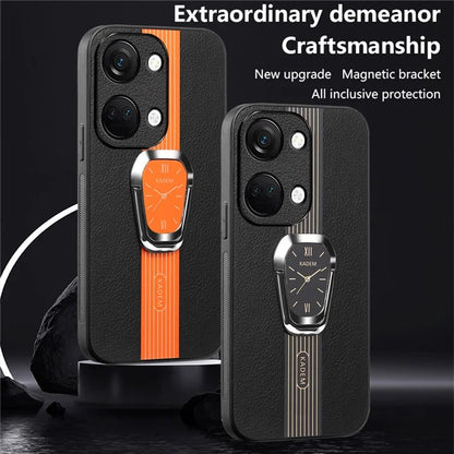 KADEM For OnePlus Ace 2V / Nord 3 5G Case Anti-fall TPU+Acrylic Phone Cover with PU Leather Coating