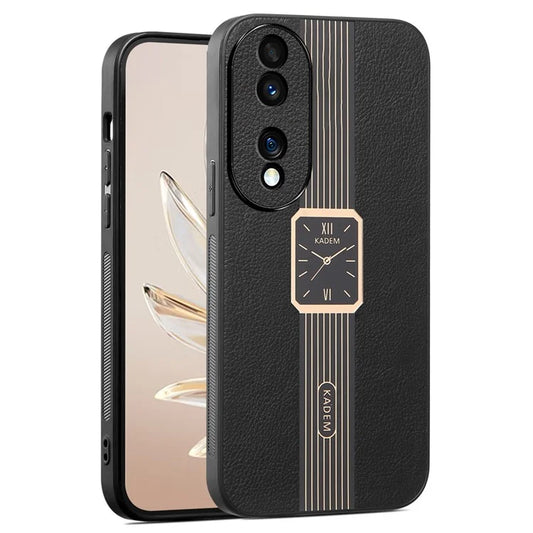 KADEM For Honor 70 5G Case Anti-drop PU Leather+TPU+Acrylic Electroplated Phone Cover