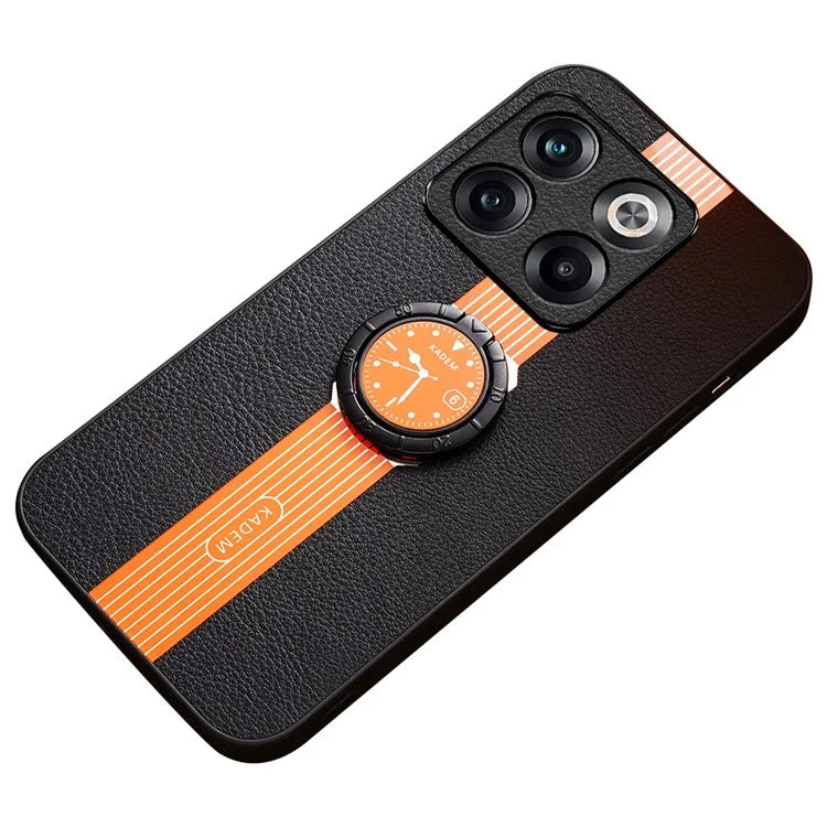 KADEM For OnePlus Ace Pro 5G / 10T 5G Case Ring Kickstand Leather Coated Electroplating Phone Cover
