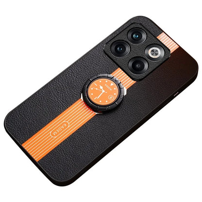 KADEM For OnePlus Ace Pro 5G / 10T 5G Case Ring Kickstand Leather Coated Electroplating Phone Cover