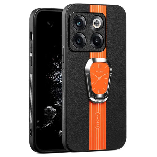 KADEM For OnePlus Ace Pro 5G / 10T 5G Cover TPU+Acrylic Protector Shell with PU Leather Coating