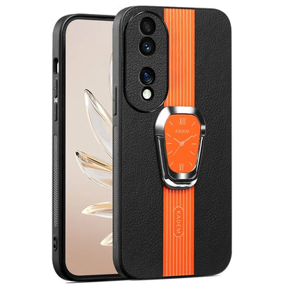 KADEM For Honor 90 Pro Cover TPU+Acrylic Back Shell with PU Leather Coating
