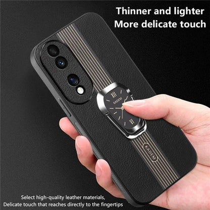 KADEM For Honor 90 Pro Cover TPU+Acrylic Back Shell with PU Leather Coating