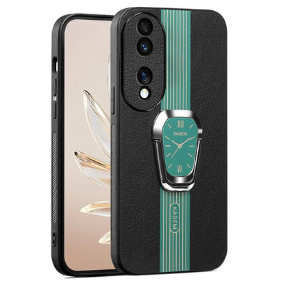 KADEM For Honor 90 Pro Cover TPU+Acrylic Back Shell with PU Leather Coating