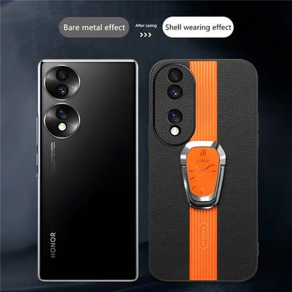 KADEM For Honor 90 Pro Cover TPU+Acrylic Back Shell with PU Leather Coating