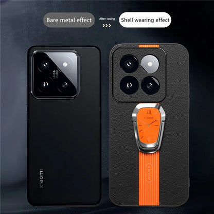 KADEM For Xiaomi 14 Pro Cover Anti-scratch TPU+Acrylic Phone Case with PU Leather Coating