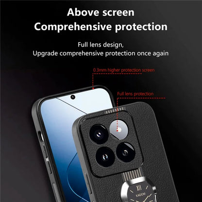 KADEM For Xiaomi 14 Pro Cover Anti-scratch TPU+Acrylic Phone Case with PU Leather Coating