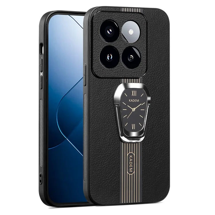 KADEM For Xiaomi 14 Pro Cover Anti-scratch TPU+Acrylic Phone Case with PU Leather Coating
