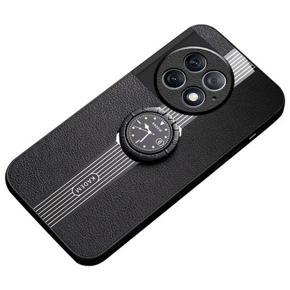 KADEM For OnePlus Ace 2 Pro 5G Case Ring Kickstand Electroplating Leather Coated Phone Cover