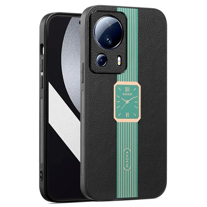 KADEM For Xiaomi 13 Lite / Civi 2 5G Case Leather+TPU+Acrylic Anti-fall Smartphone Cover