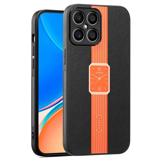 KADEM For Honor X8 4G / X30i Case Camera Protection Watch Pattern PU+Acrylic+TPU Phone Cover