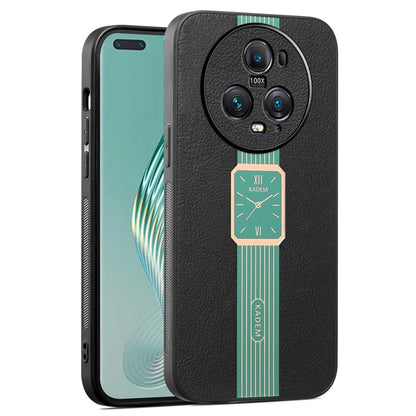 KADEM For Honor Magic5 Pro Case PU Leather Coating TPU+Acrylic Phone Back Cover