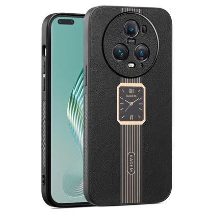 KADEM For Honor Magic5 Pro Case PU Leather Coating TPU+Acrylic Phone Back Cover
