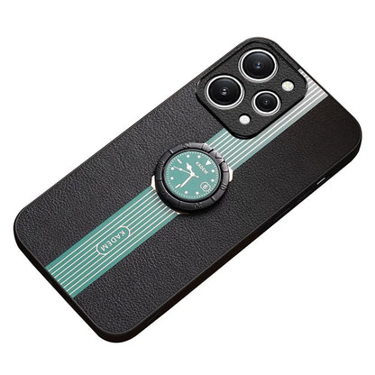 KADEM For Xiaomi Redmi 12 4G Cell Phone Cases Ring Kickstand Leather Coated Protective Cover