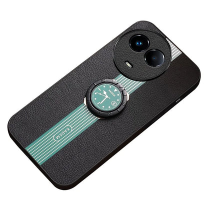 KADEM For Realme 11 5G (Global) / 11x 5G / Narzo 60 5G Case Ring Kickstand PU+TPU+Acrylic Slim Phone Cover